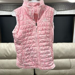The North Face Pretty Pink Girls Reversible Vest Large 12/14